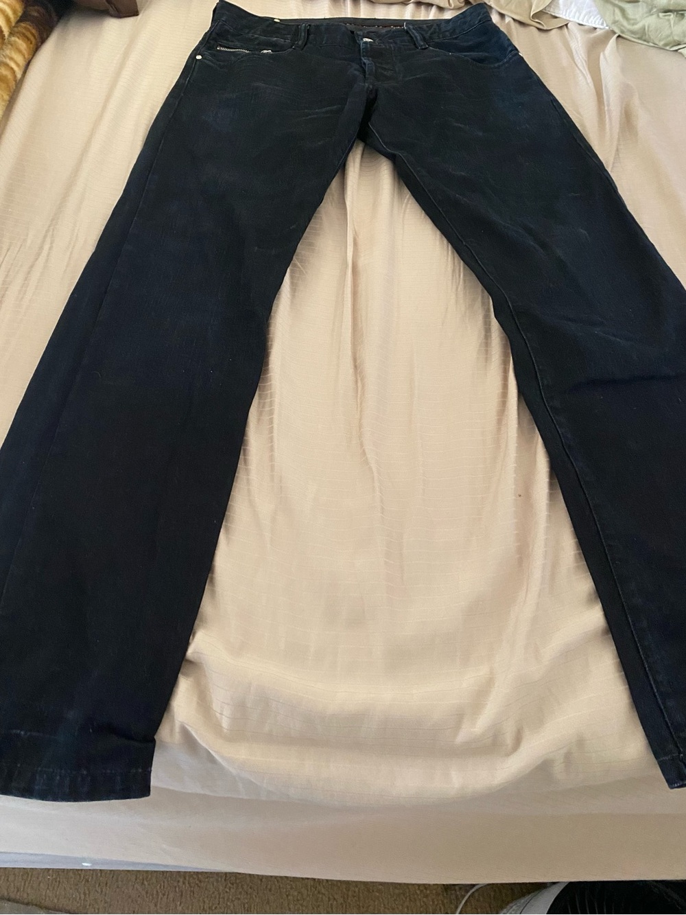 Zara Man Dark Navy Jeans with Zipper Pocket – Waist 32